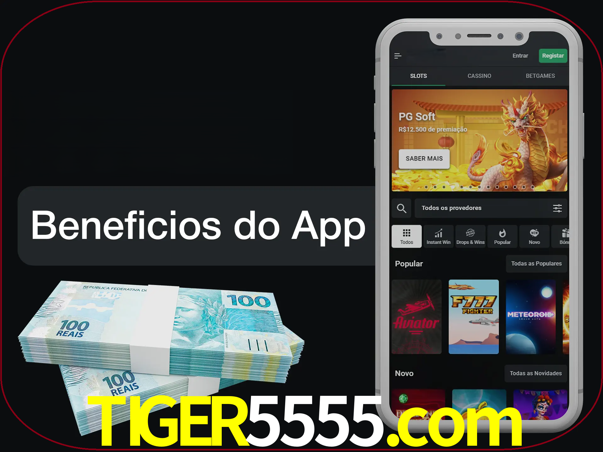 Obtenha todos os benefícios usando o aplicativo.