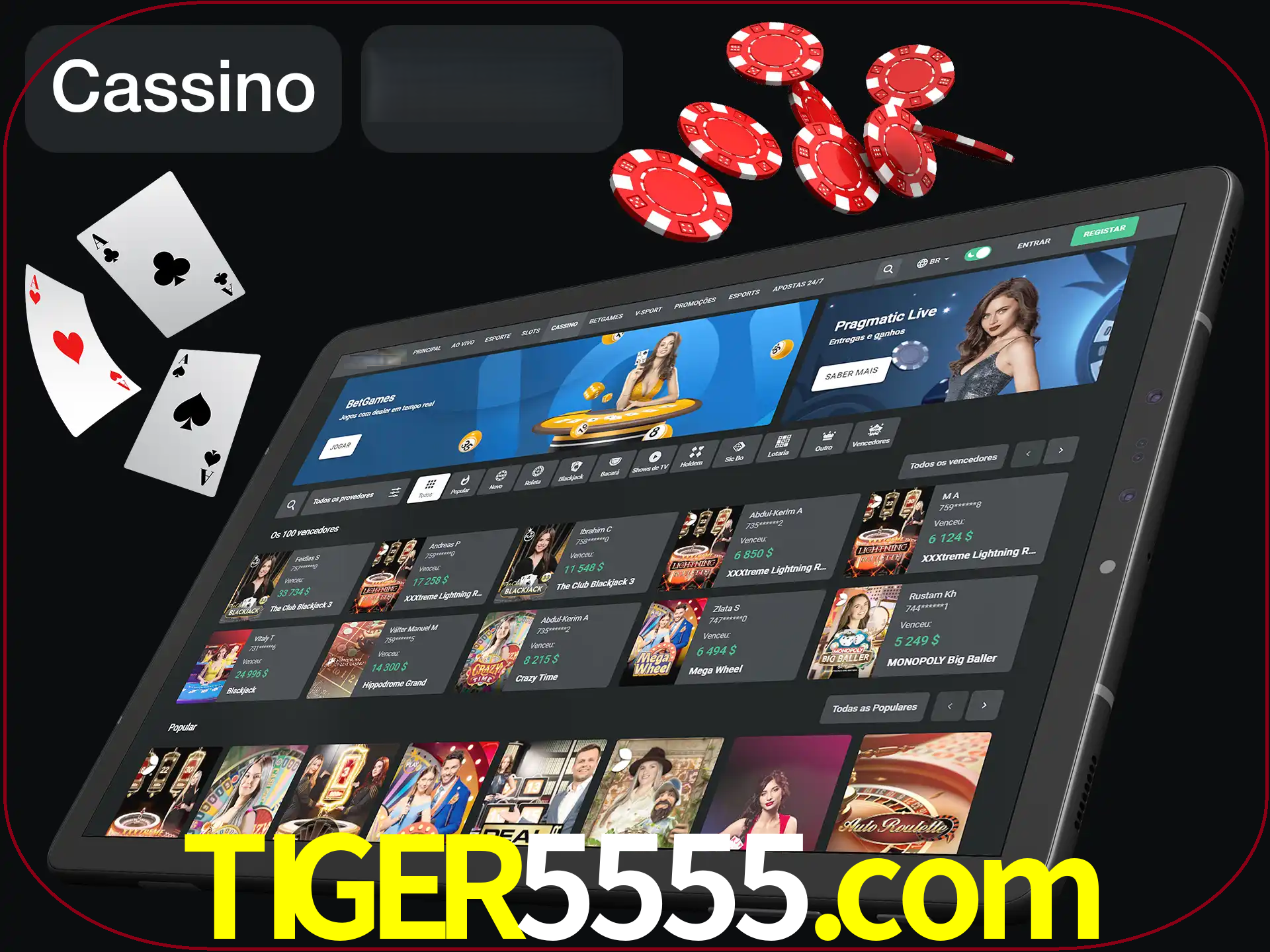 Jogue vários jogos de cassino em nosso cassino.
