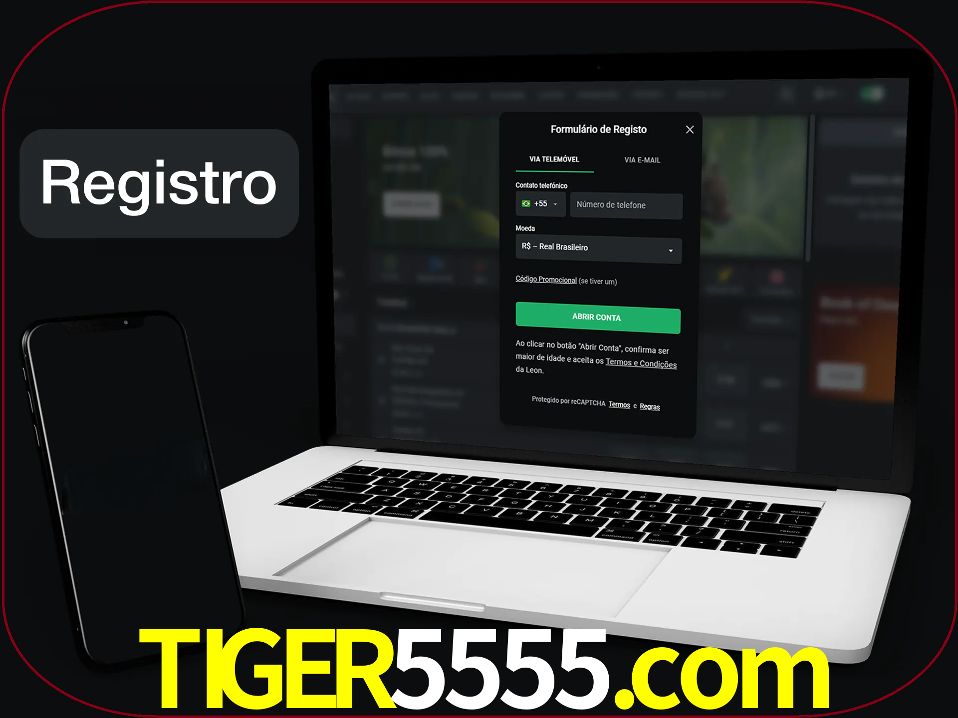 O registro na LeonBet é simples.
